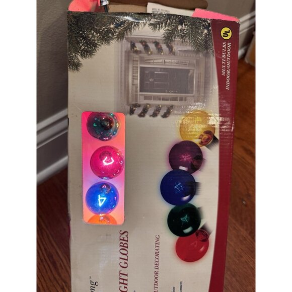 VTG NEW Cool Bright Globes 25 Christmas Lights Set Multicolor Bulb RARE HTF - Picture 5 of 8